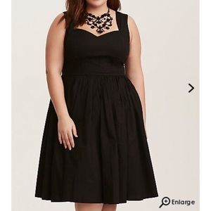 Black Poplin Torrid Dress